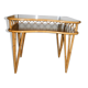 Rattan and wood desk