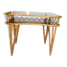 Rattan and wood desk