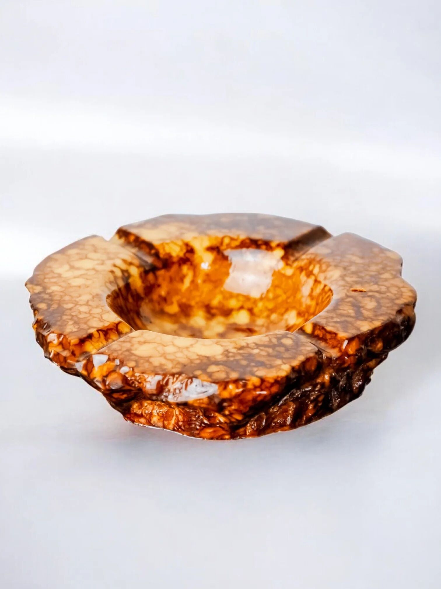 Faux alabaster ashtray by Romano Bianchi, Italy, 1970s