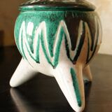 Charles Voltz Vallauris tripod ceramic pot