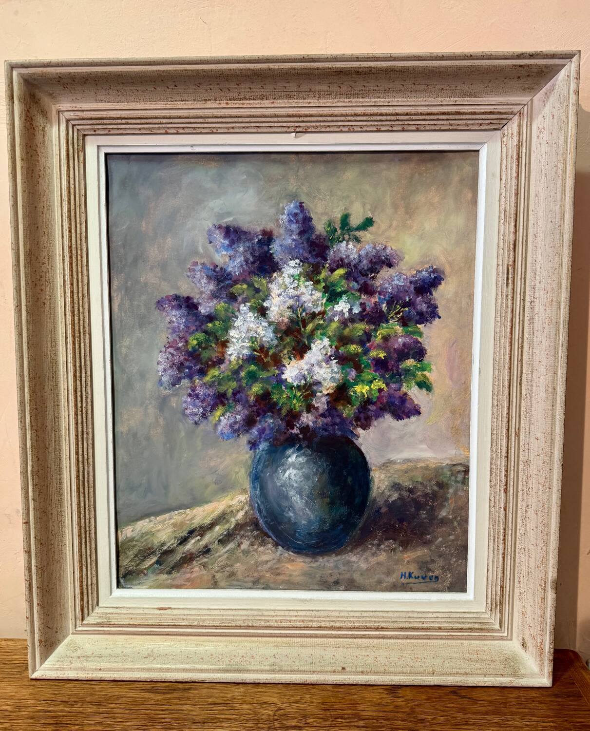 Painting Still Life with Lilacs 20th Century