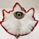 Portuguese mid century frosted glass tulip wall sconce lamp