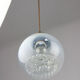 Vintage Murano Glass & Brass Pendant Lamp