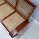 Mid century 3 seater sofa / bench teak wood and Vienna 1950s