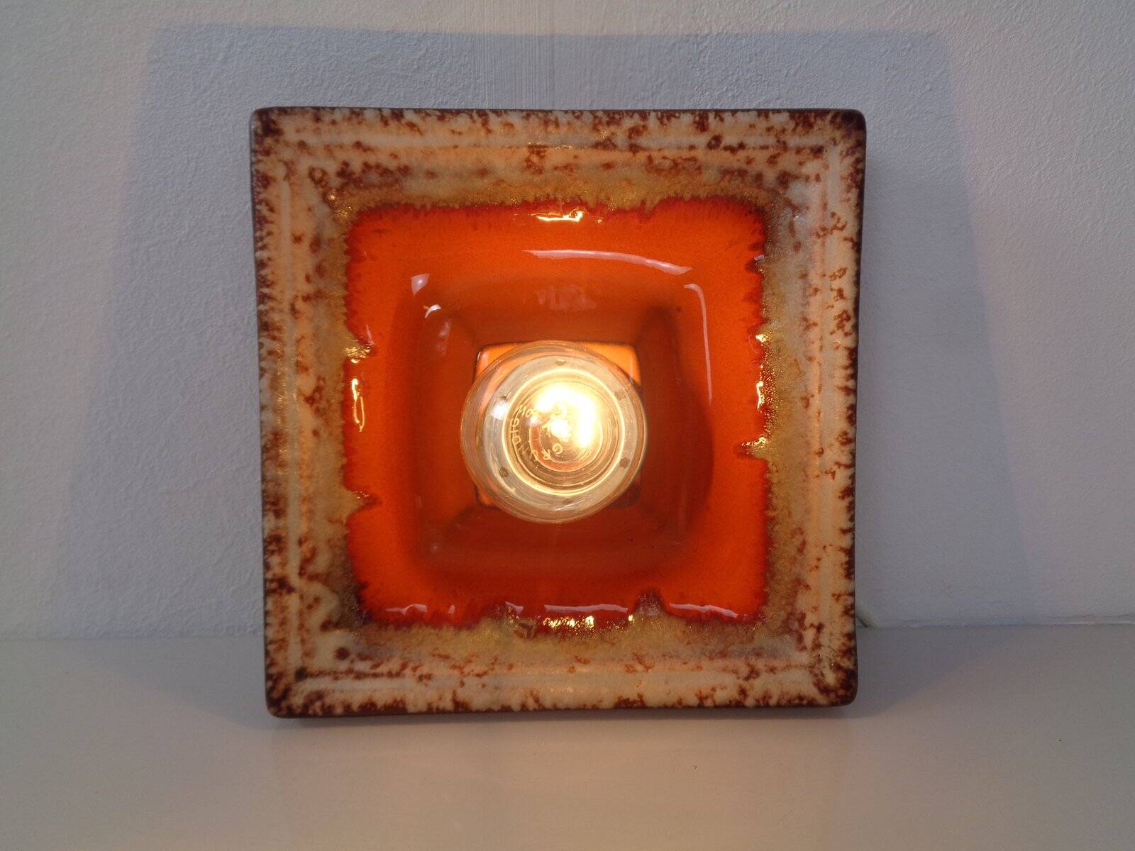 Pop Art Ceramic Wall Lamp, Germany, 1970s