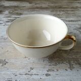 2 Villeroy & Boch Mettlach Ivory and Gold Cups and Saucers