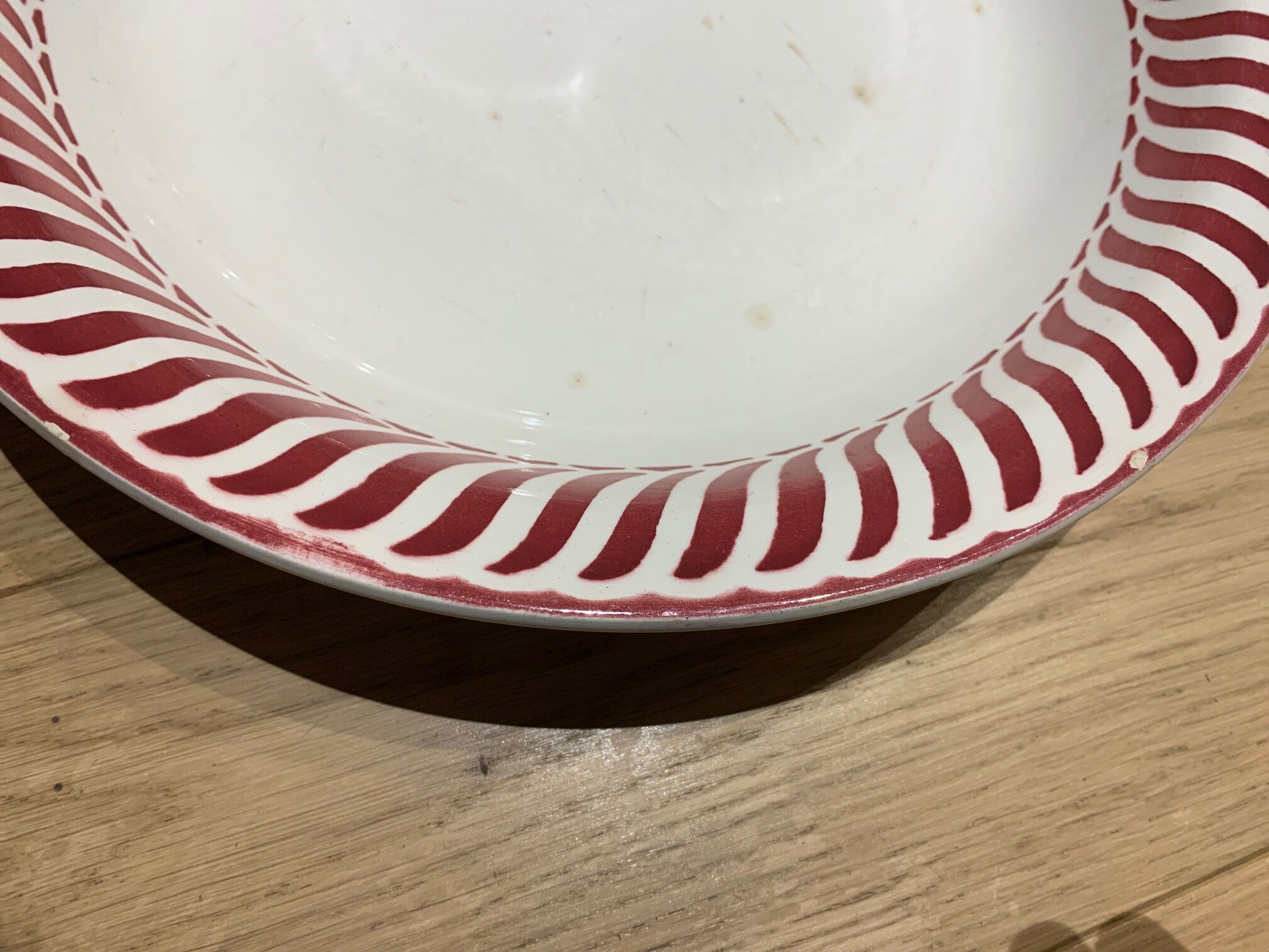 Round hollow flat model Jacquot Faience Digoin Sarreguemines