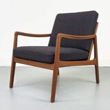 Fauteuil lounge FD-109 en teck par Ole Wanscher pour France & Son, années 1960