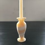 Two-tone marble candle holder
