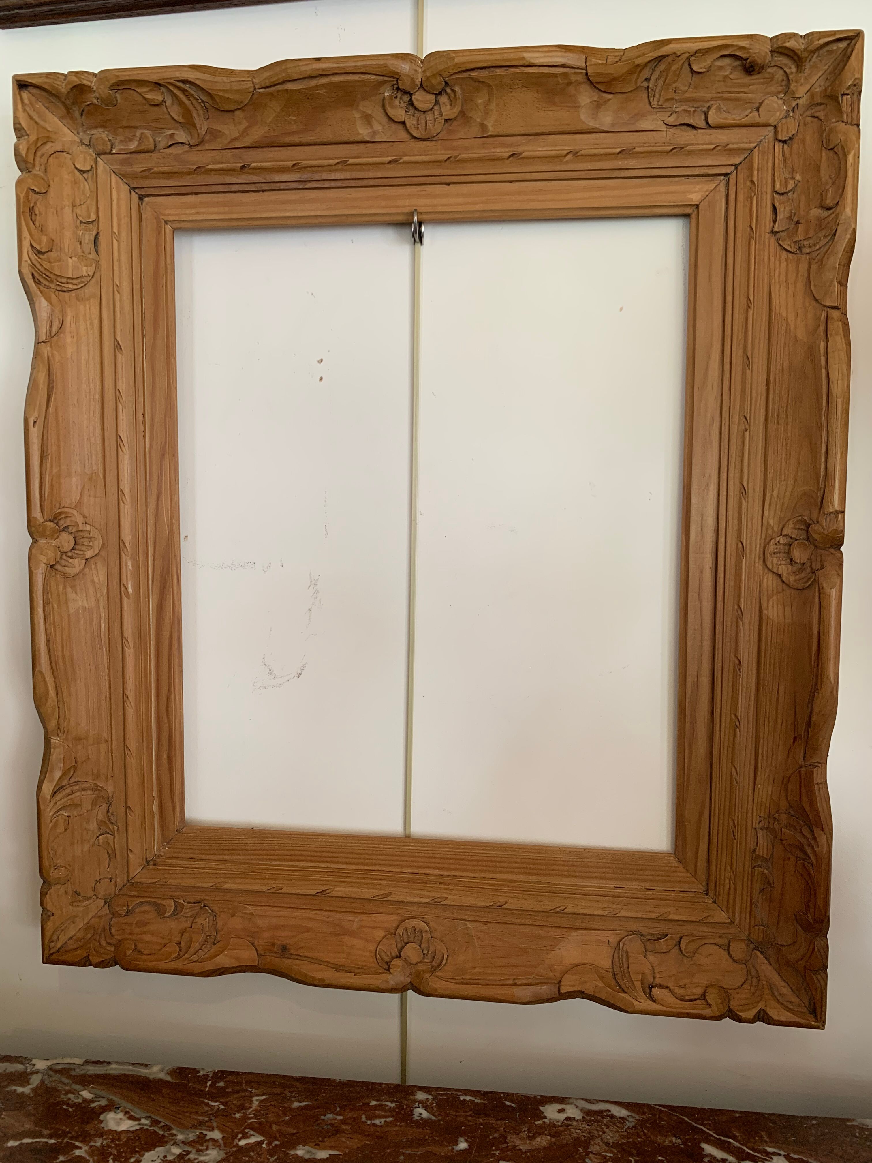Carved wood frame
