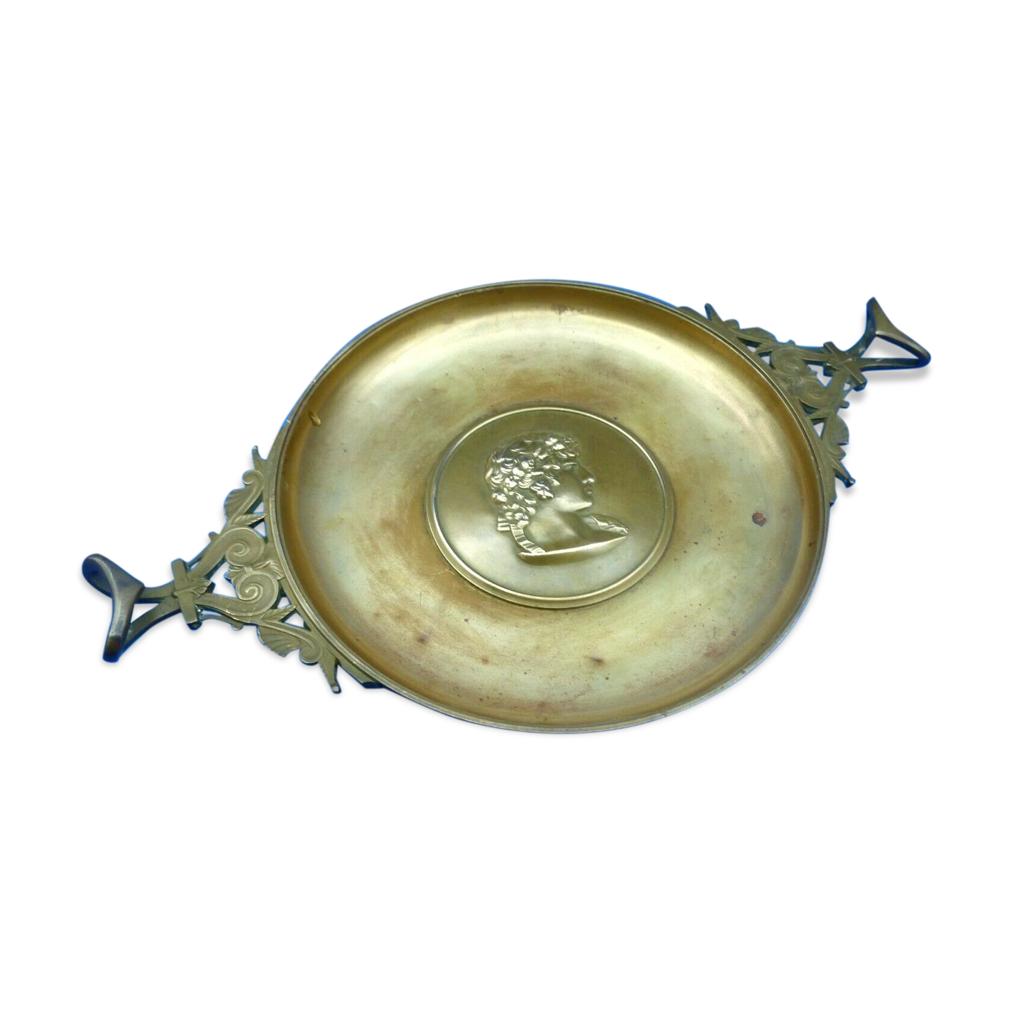 Coupe En Bronze Signée F. Barbedienne - Décor Feuillage Art Nouveau, Originale France