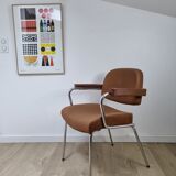 Vintage two-tone skai armchair