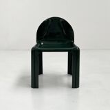 Paire de Chaises Verte Foncée Modèle 4854 Chair par Gae Aulenti pour Kartell, 1970