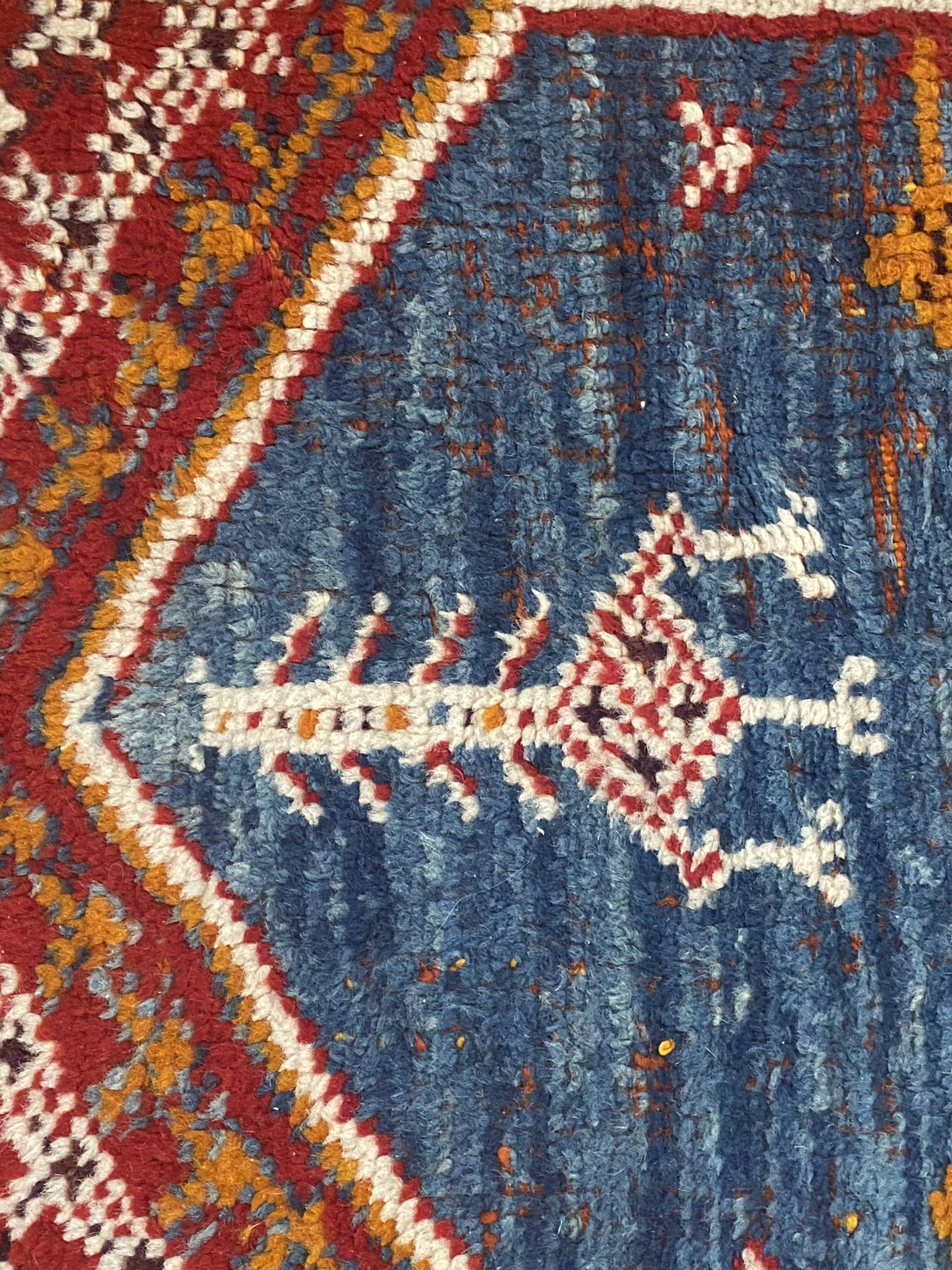 Vintage polychrome wool rug