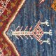 Tapis vintage en laine polychrome