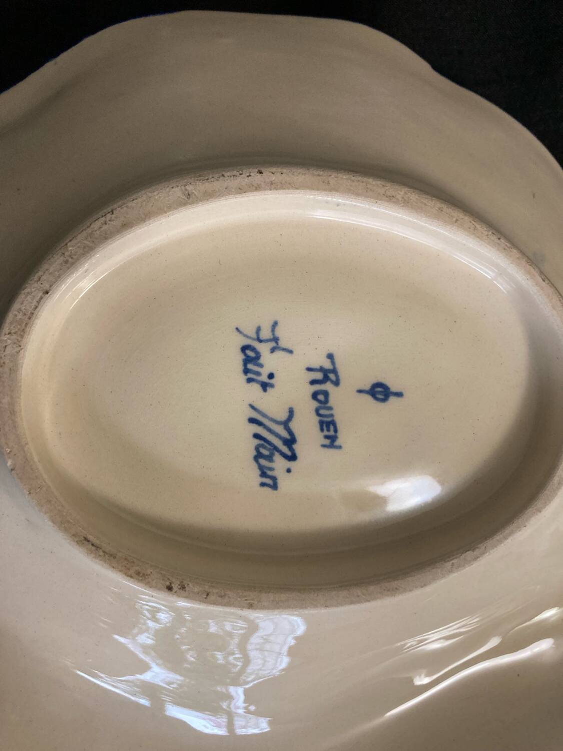 Serving dish in old Rouen