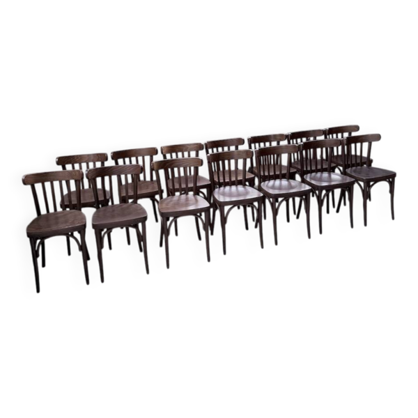 Set 14 chaises bistrot noyer