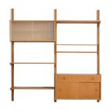 Two-bay oak wall unit by Sven Andersen, Norway 1970