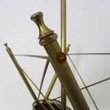 Neoclassical Baroque Folding Magazine Rack in Gilded Metal. 1950s