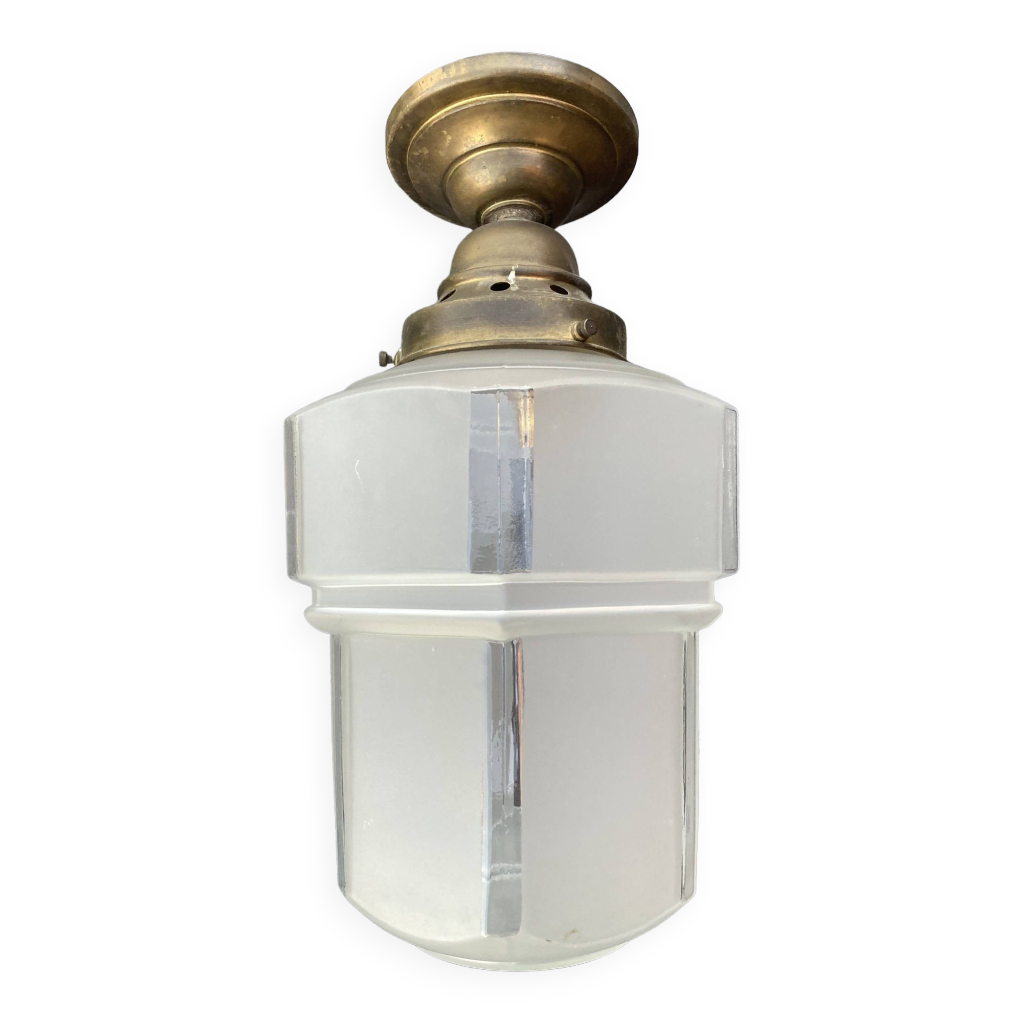 Art Deco glass ceiling light, as beautiful as a skyscraper