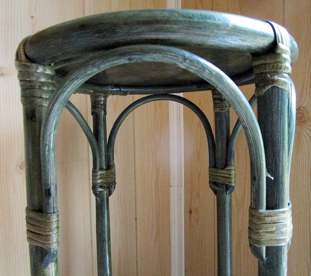 Bamboo and rattan plant holder