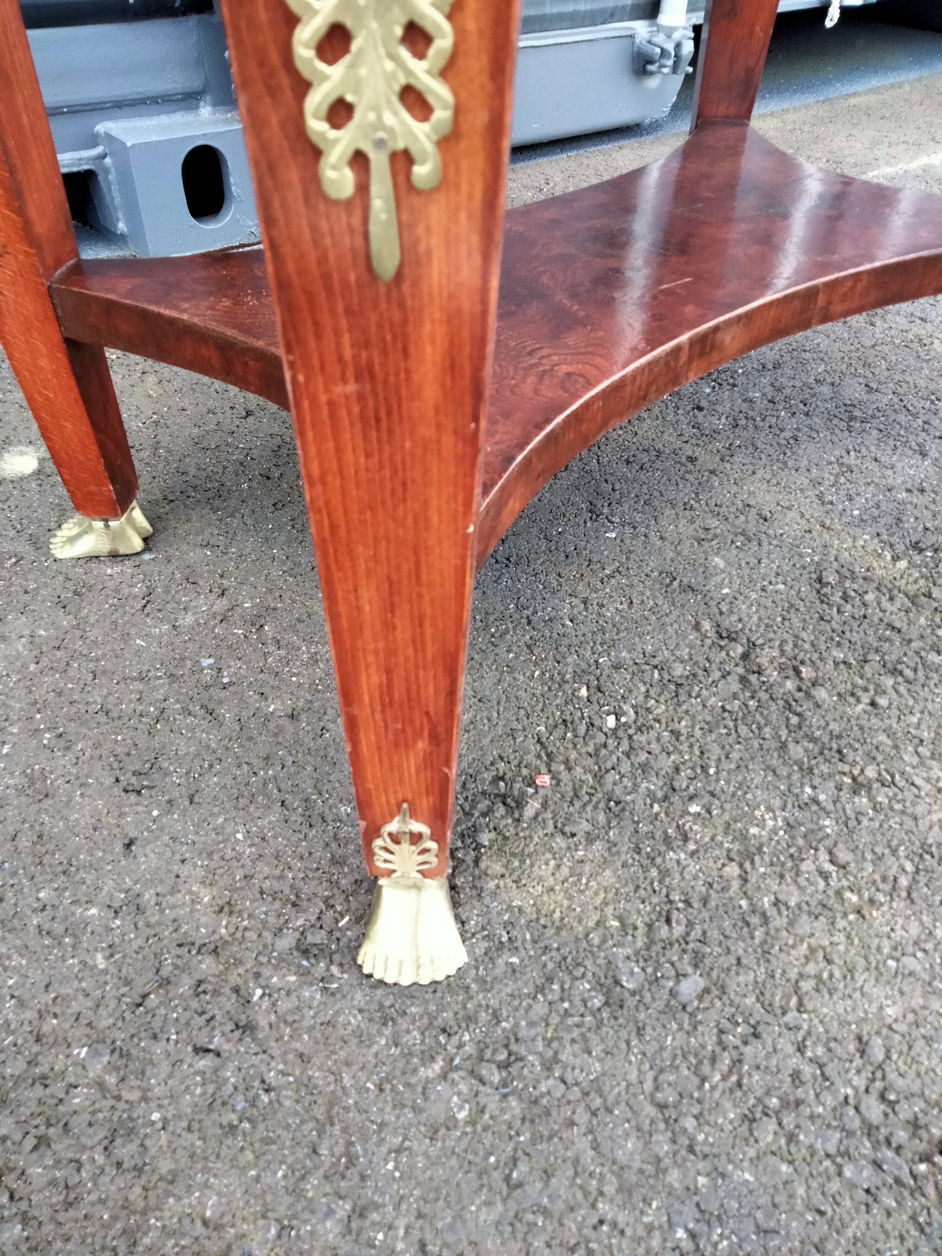 Table gueridon old decoration bronze empire