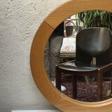 Round elm mirror, maison regain