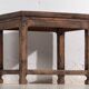 Square side table in old solid wood