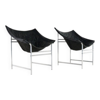 Set of 2 Gerard van den Berg for Montis Swing armchairs