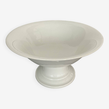 Grand compotier porcelaine blanche fin XIXeme diam 24cm