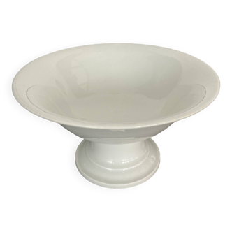 Grand compotier porcelaine blanche fin XIXeme diam 24cm