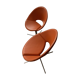 Italian leather chair foot swivel stainless metal