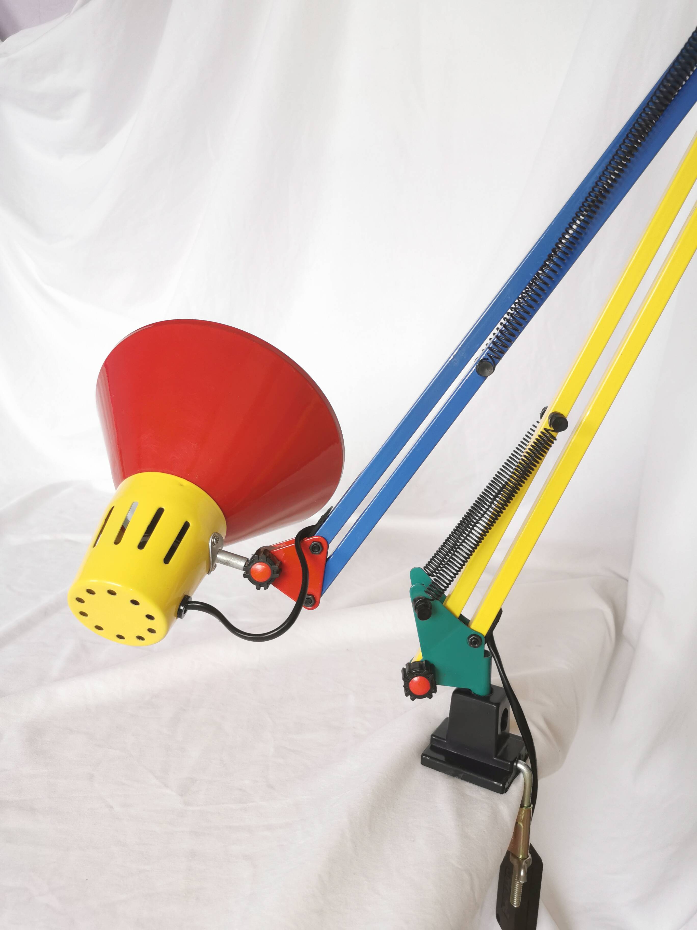 Architect lamp, articulated, multicolor, postmodern, 1980