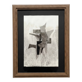 Œuvre originale sur papier encadrée, signée Eugène Eechaut, 1973