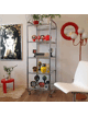 Etagère chrome et verre