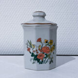 Condiment pot, flower in sizzles with lid