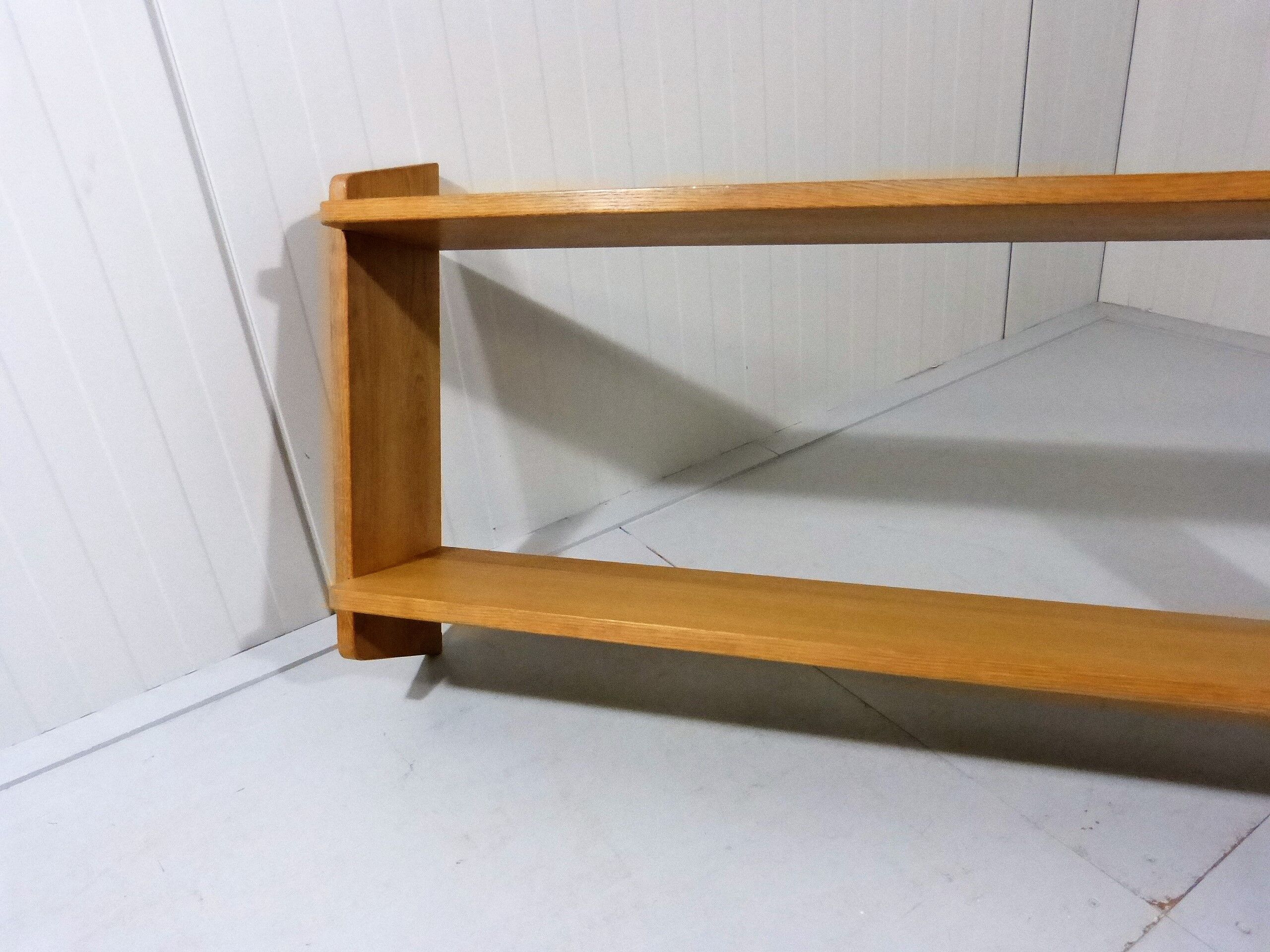 Beech wooden wall rack / book shelf, 1960’s