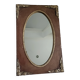 Oval and gold Art Deco mirror