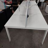 Bench desks 6 workstations with 3 removable partitions used good condition