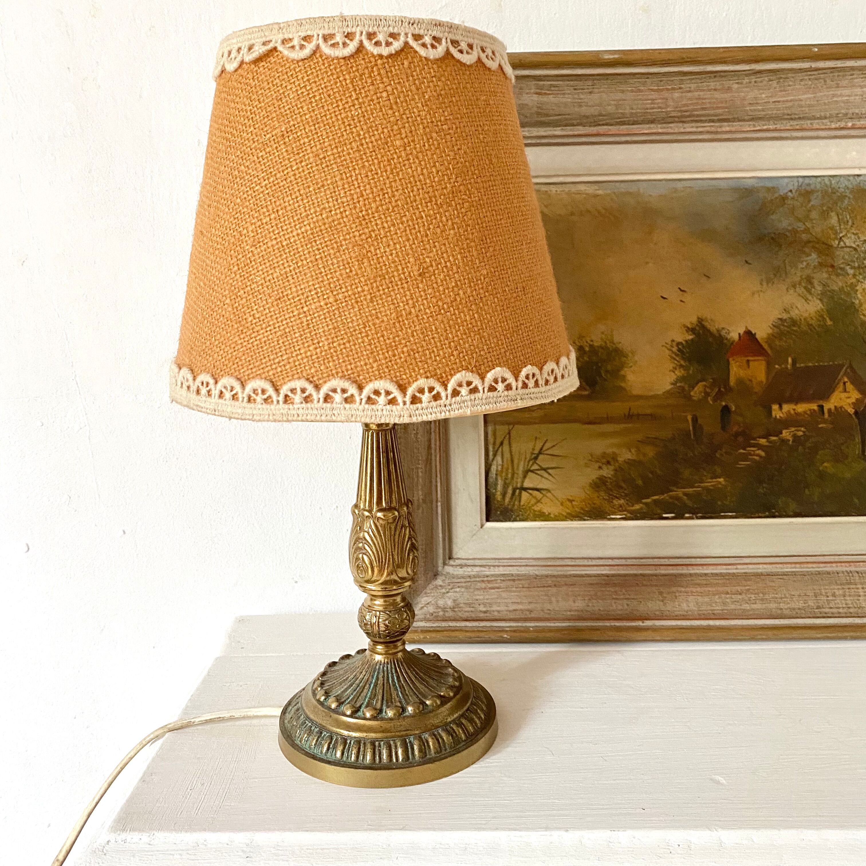 Golden brass table lamp