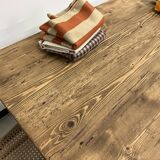 1950s farmhouse table in oak and pine