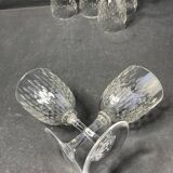 6 burgundy wine glasses baccarat paris service