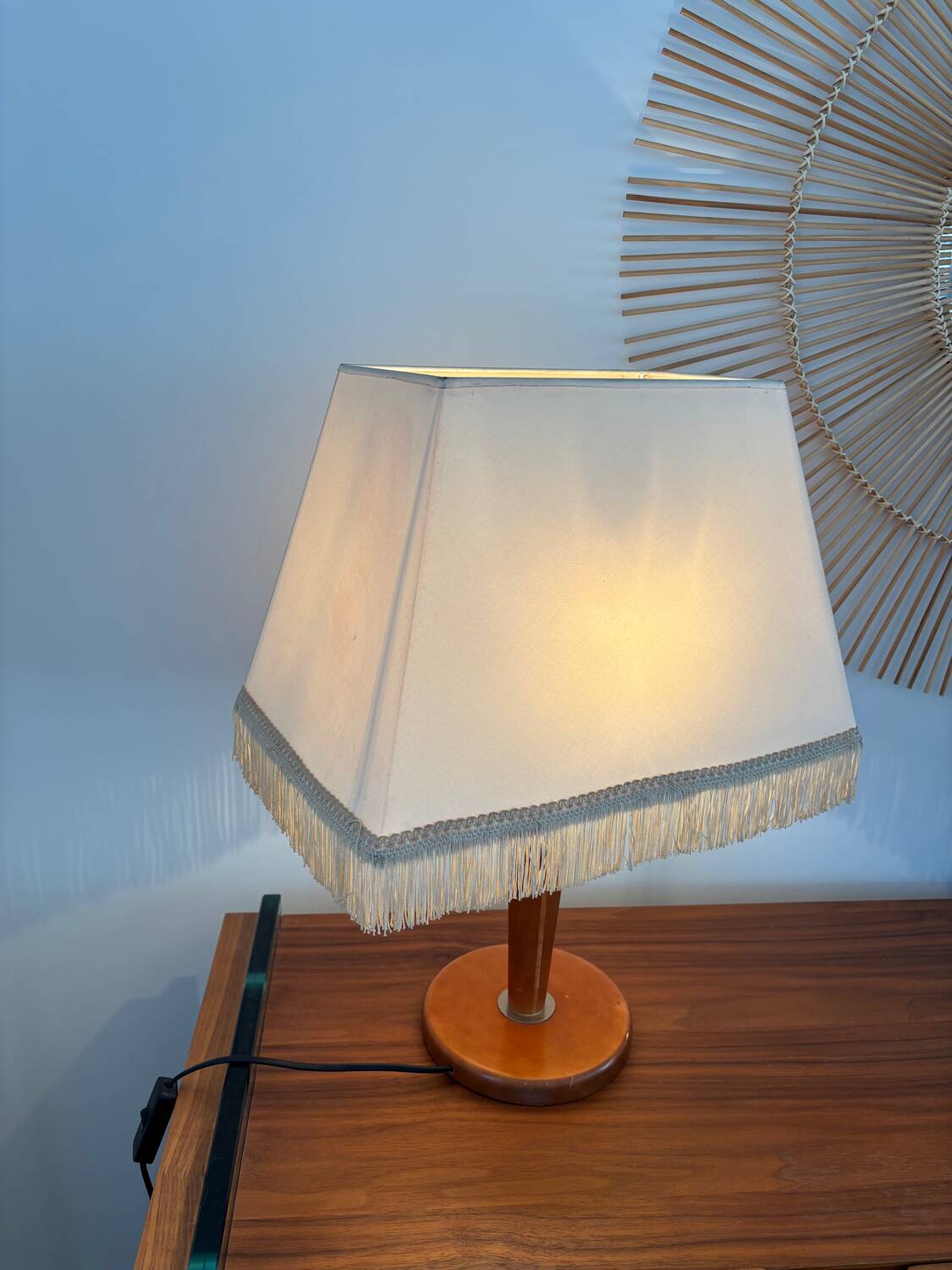 Vintage fringed lamp