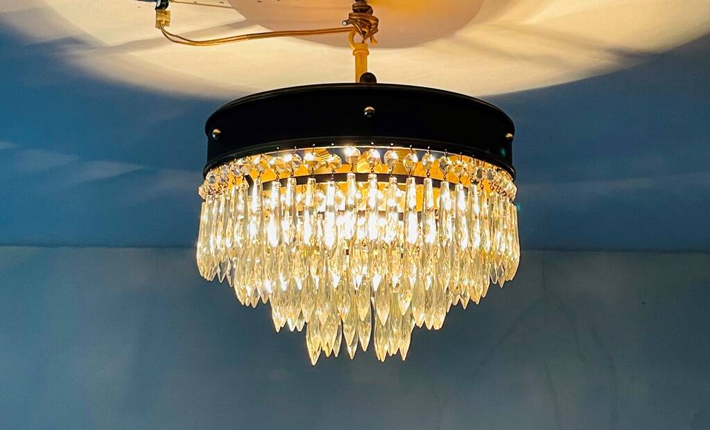 Vintage 50s Neoclassical Style Cascade Ceiling Light