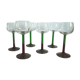 Lot 6 glasses on foot with white wine Height 16.5 cm