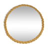 Round rattan braided mirror 33 cm