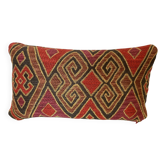 Coussin motif ethnique rouge doré