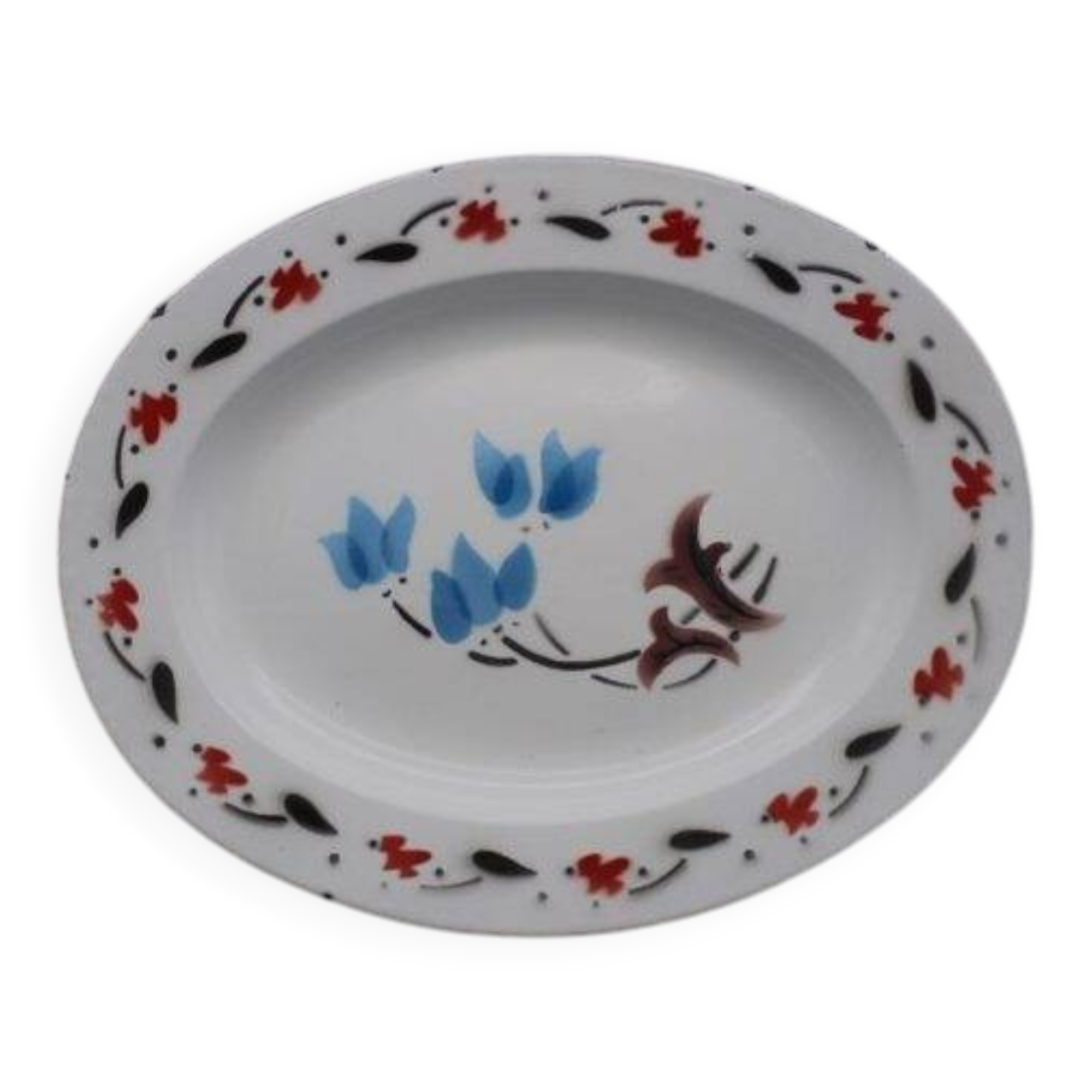 Enamelled sheet metal tray