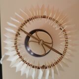 Upcycled lamp in pleated sandstone lampshade