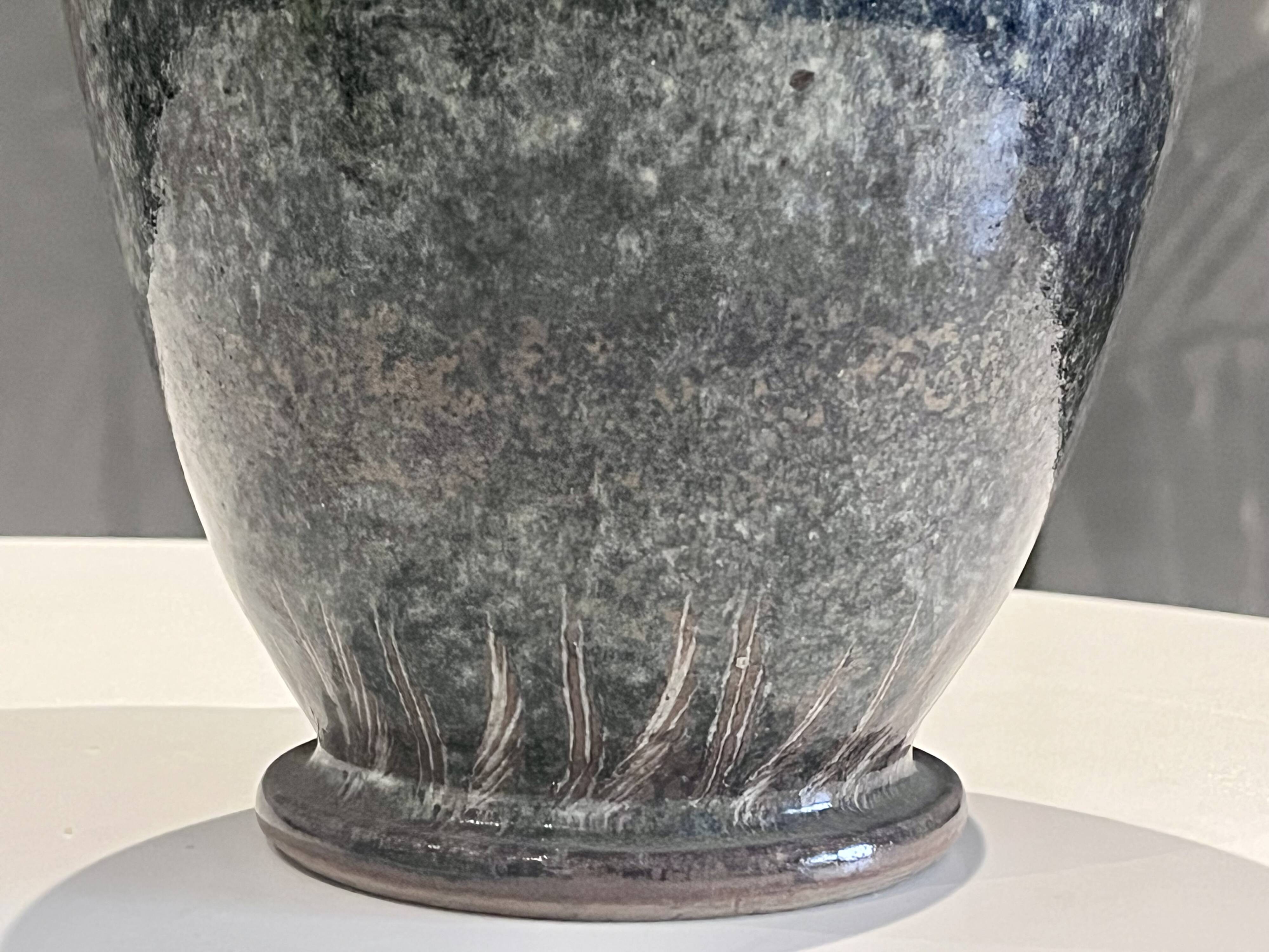Large ceramic vase - Signed Delmotte - 30 cm - Excellent condition
